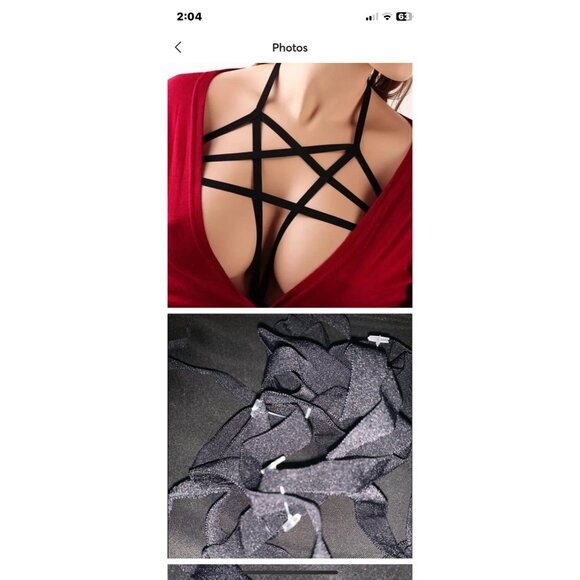 Set of 3 Elastic Strap Chest Straps Bondage One-Size - Picture 2 of 7